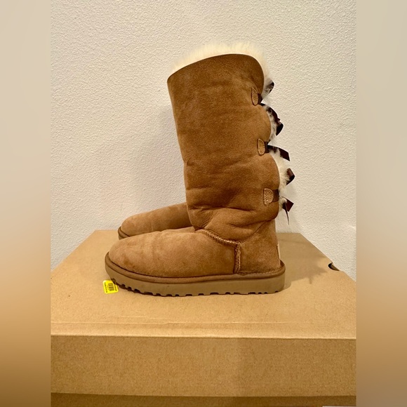 UGG Bailey Bow II Suede Tall Water-Resistant Boots - Picture 5 of 13